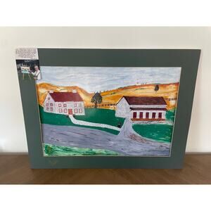 Elmer Murry Folk Art Watercolor Print — limited edition, signed and dated